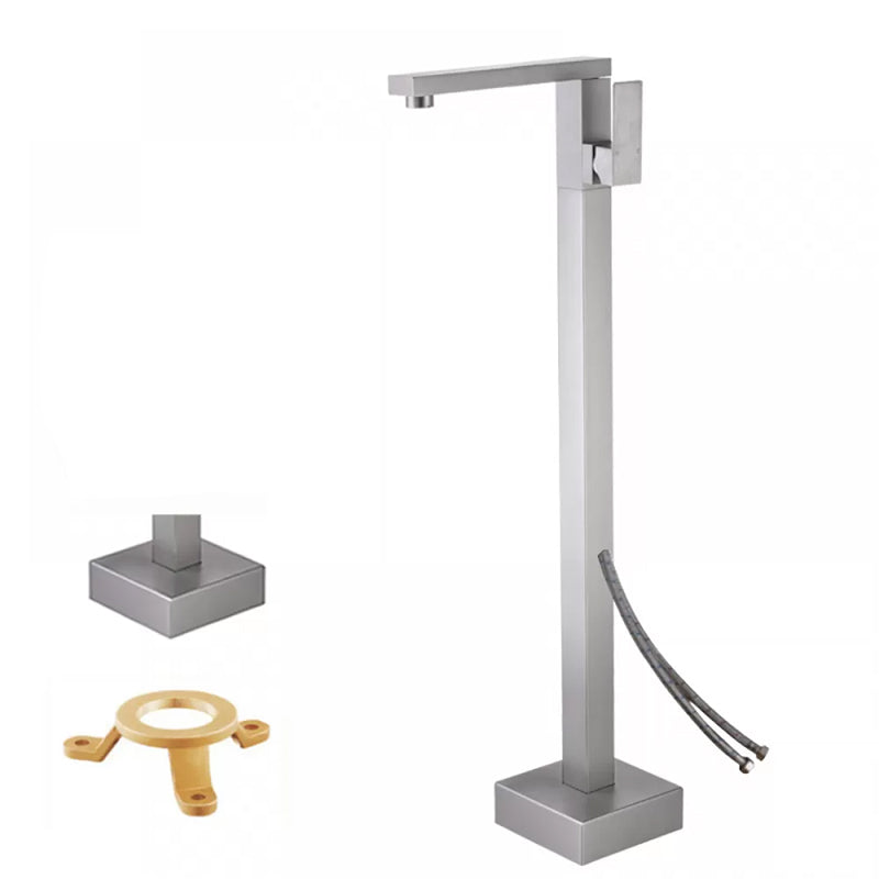 Floor Mounted Metal Freestanding Tub Filler Low Arc Freestanding Tub Filler Trim