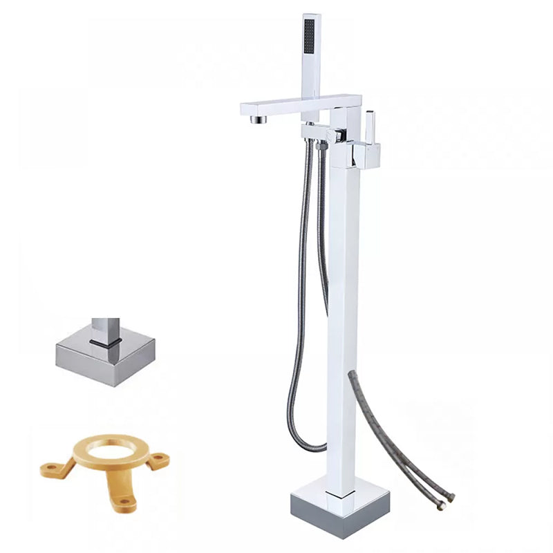 Floor Mounted Metal Freestanding Tub Filler Low Arc Freestanding Tub Filler Trim
