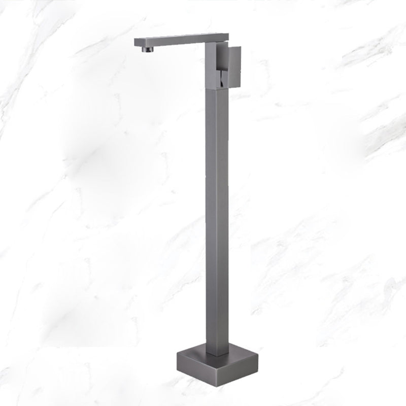 Floor Mounted Metal Freestanding Tub Filler Low Arc Freestanding Tub Filler Trim