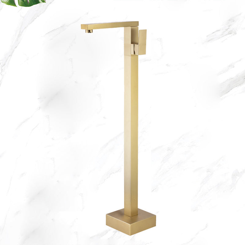 Floor Mounted Metal Freestanding Tub Filler Low Arc Freestanding Tub Filler Trim