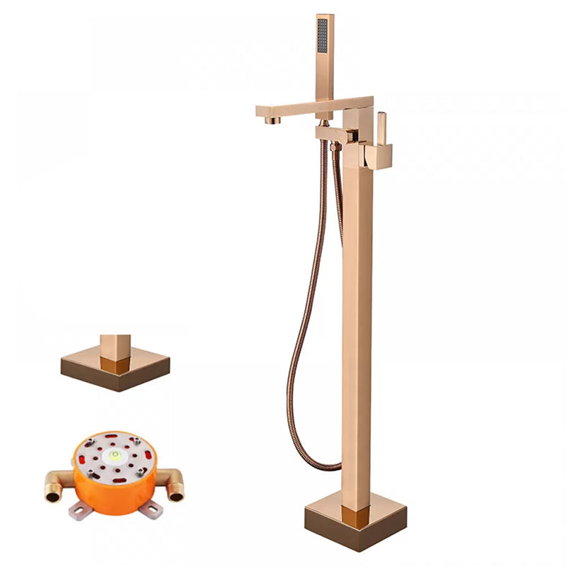 Floor Mounted Metal Freestanding Tub Filler Low Arc Freestanding Tub Filler Trim