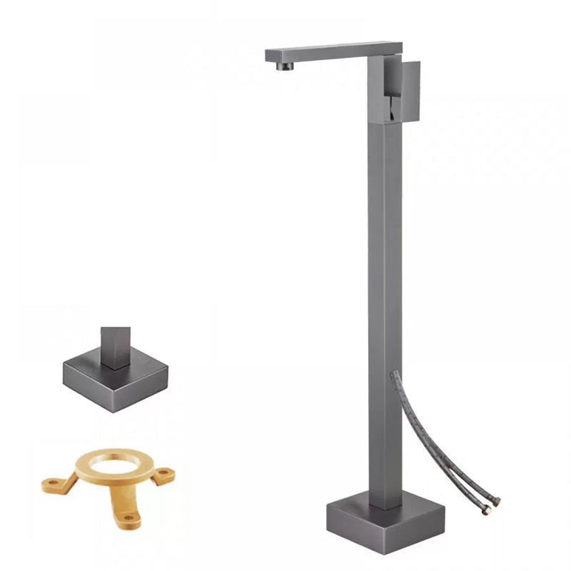 Floor Mounted Metal Freestanding Tub Filler Low Arc Freestanding Tub Filler Trim