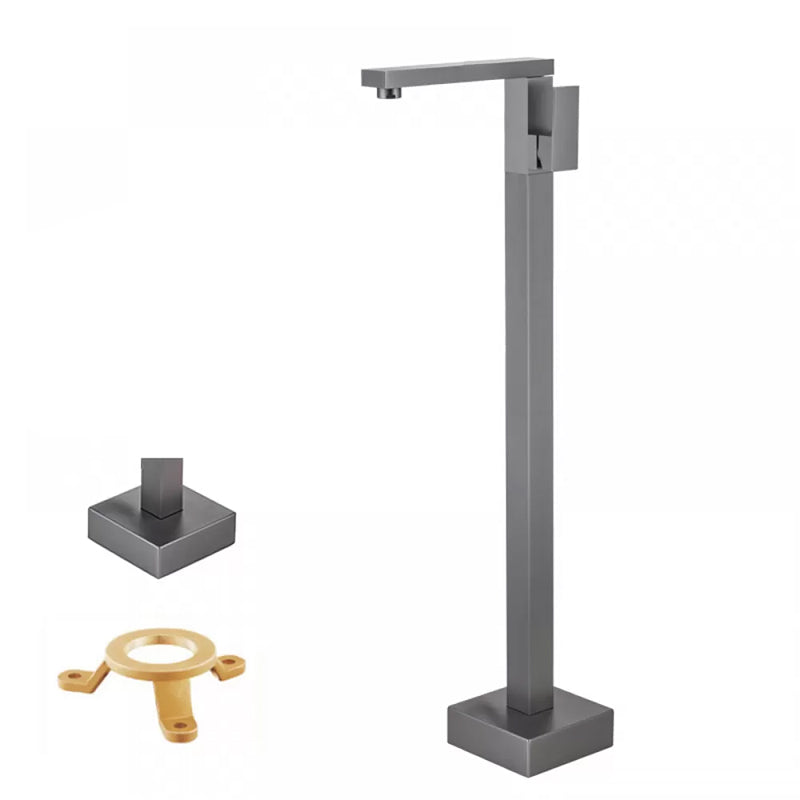 Floor Mounted Metal Freestanding Tub Filler Low Arc Freestanding Tub Filler Trim