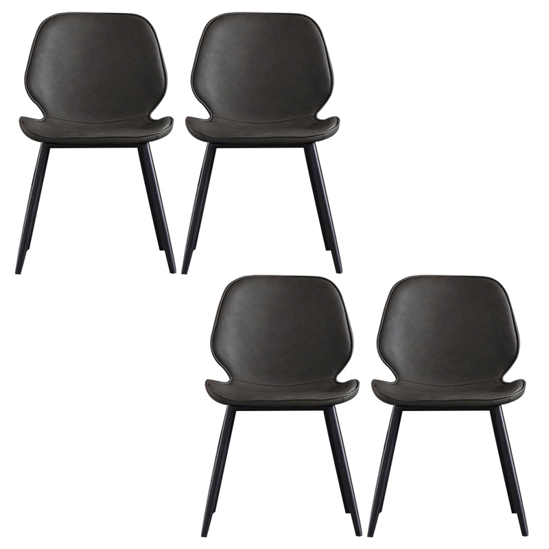 Contemporary Kitchen Dining Side Chair Wingback Armless Chair