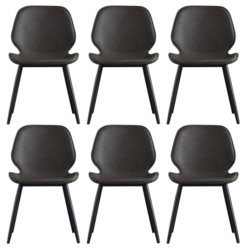 Contemporary Kitchen Dining Side Chair Wingback Armless Chair