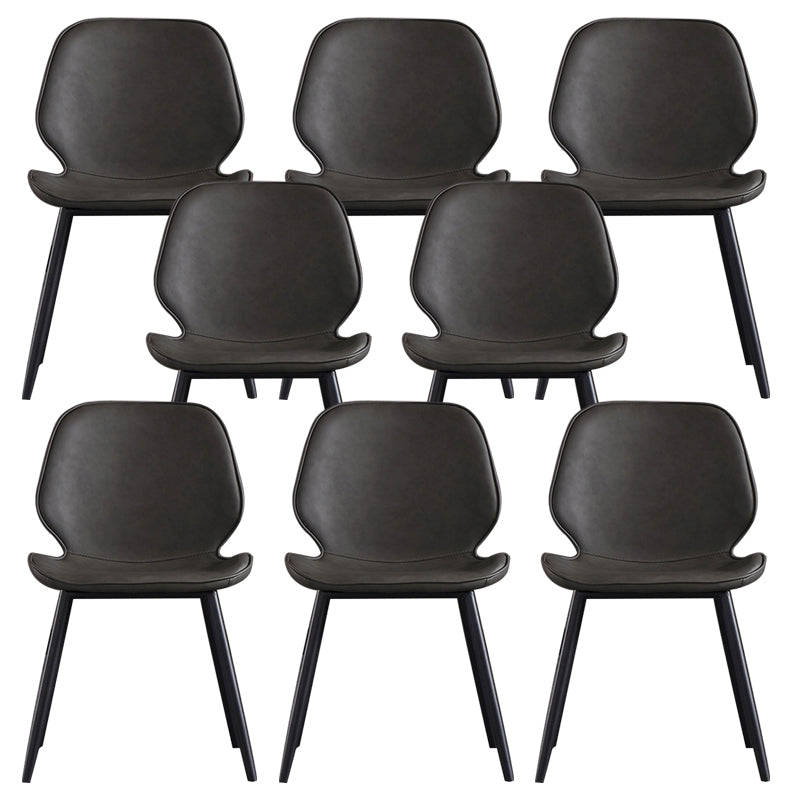 Contemporary Kitchen Dining Side Chair Wingback Armless Chair