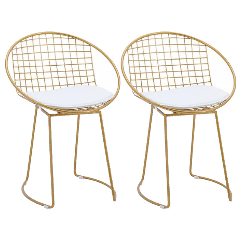 Metal Kitchen Dining Arm Chairs Glam Upholstered Dining Chairs