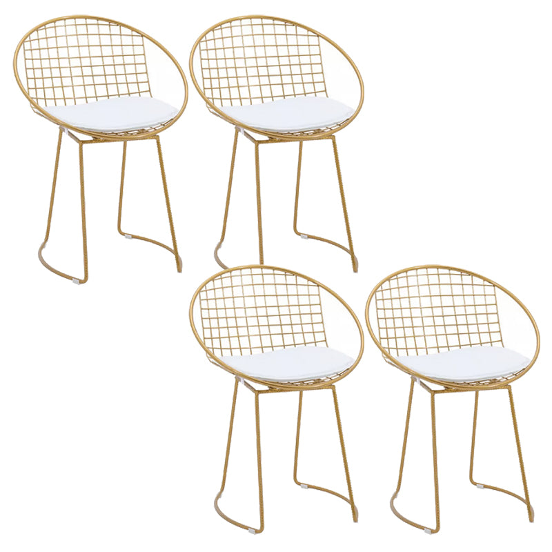 Metal Kitchen Dining Arm Chairs Glam Upholstered Dining Chairs