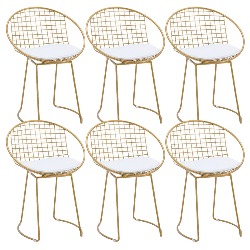 Metal Kitchen Dining Arm Chairs Glam Upholstered Dining Chairs