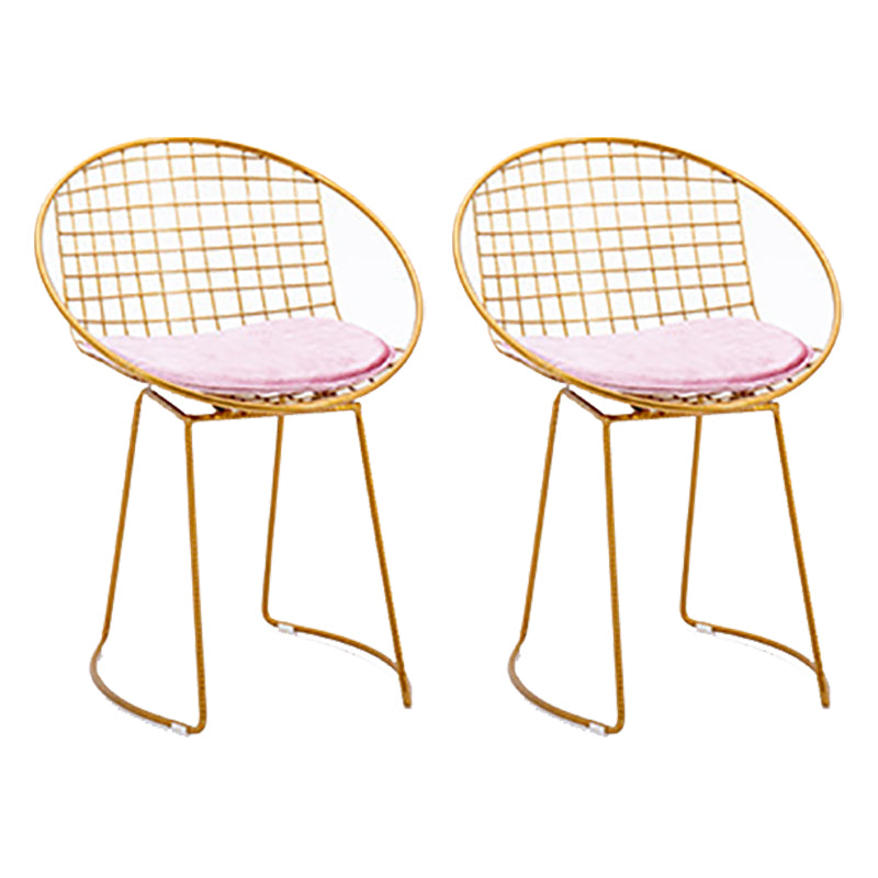 Metal Kitchen Dining Arm Chairs Glam Upholstered Dining Chairs