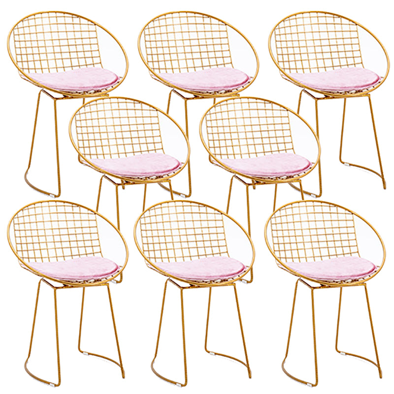 Metal Kitchen Dining Arm Chairs Glam Upholstered Dining Chairs