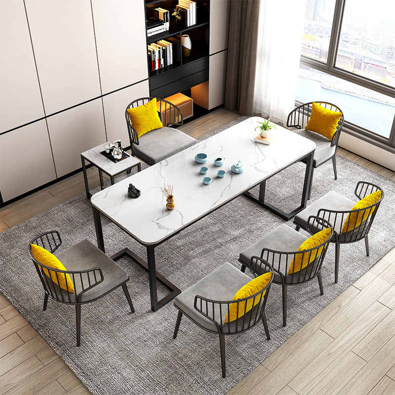 Grey Upholstered Dining Chairs Metal Windsor Back Arm Chairs