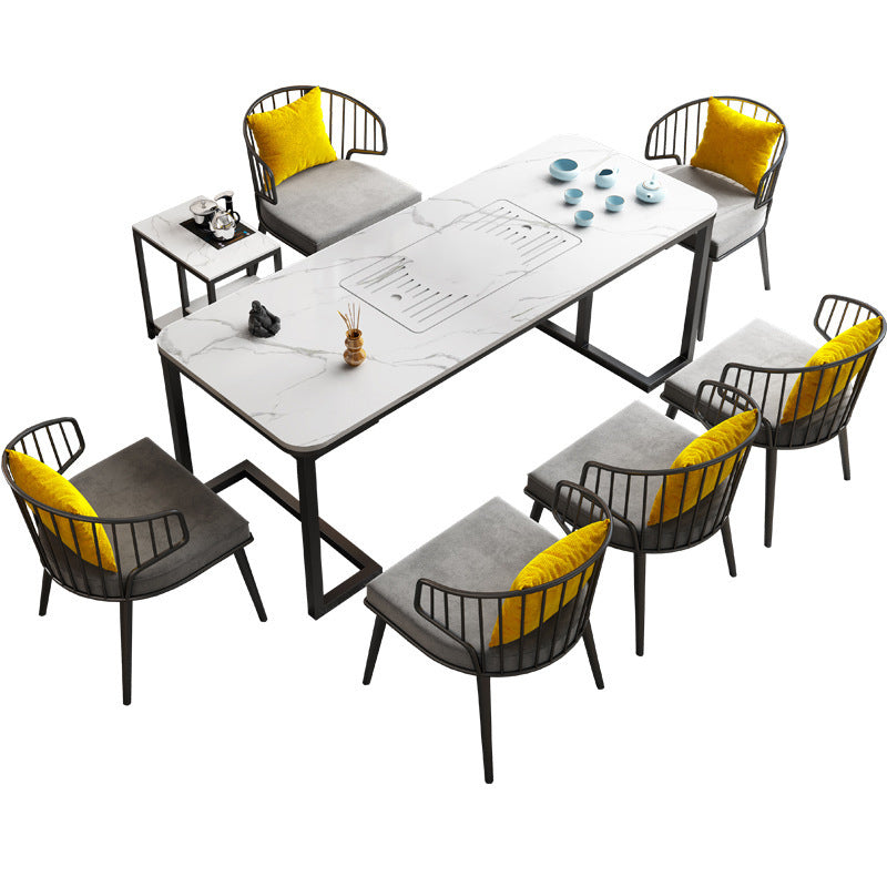 Grey Upholstered Dining Chairs Metal Windsor Back Arm Chairs