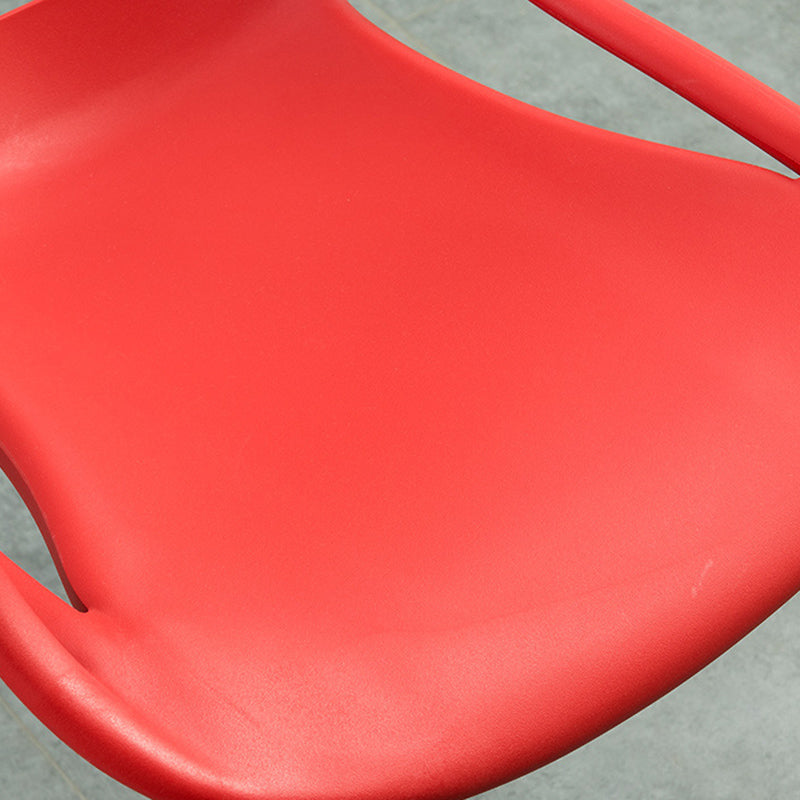 Nordic Arm Side Chairs Open Back Chairs with Plastic Legs for Home Use