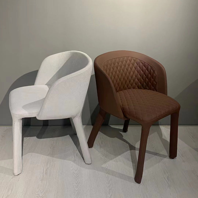 Contemporary Parsons Chairs Upholstered Dining Chairs with Metal Legs