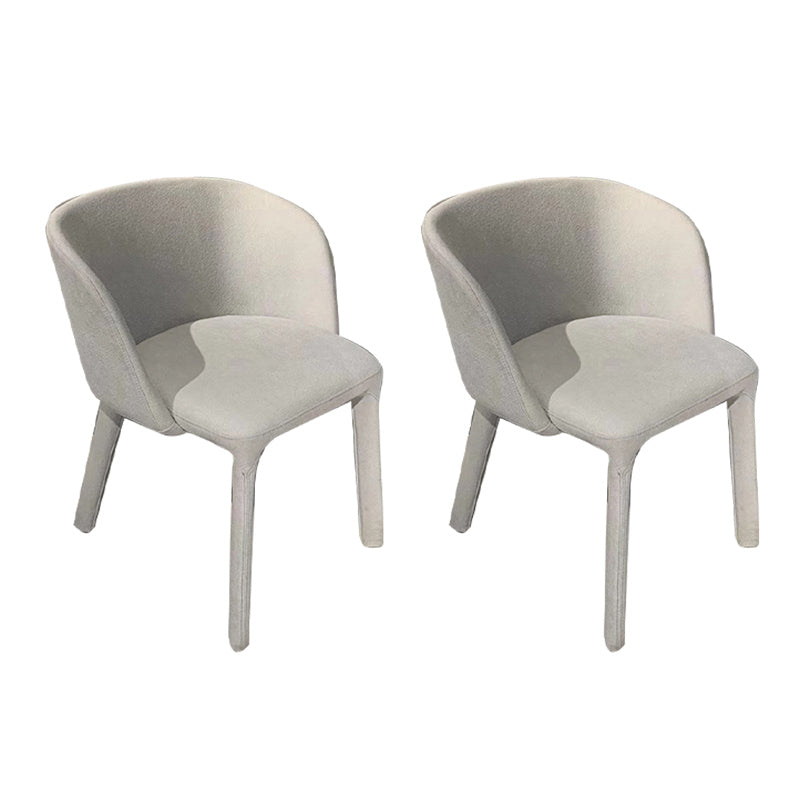 Contemporary Parsons Chairs Upholstered Dining Chairs with Metal Legs