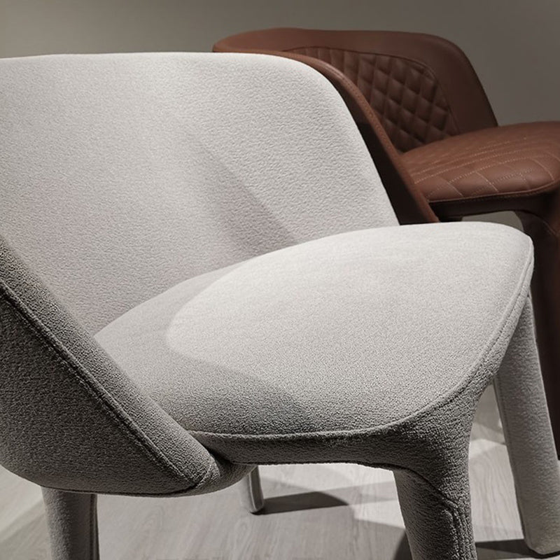 Contemporary Parsons Chairs Upholstered Dining Chairs with Metal Legs