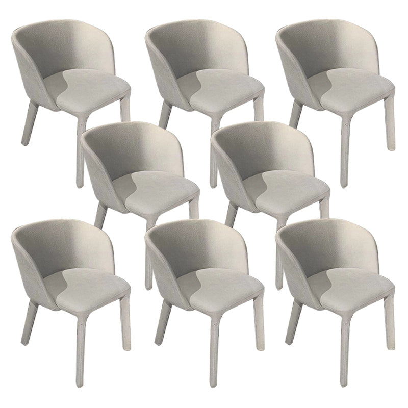 Contemporary Parsons Chairs Upholstered Dining Chairs with Metal Legs