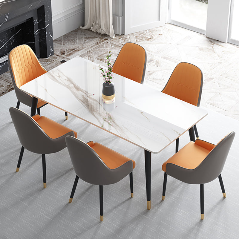 Industrial 4 Legs Dining Table Rectangle Dining Table for Kitchen
