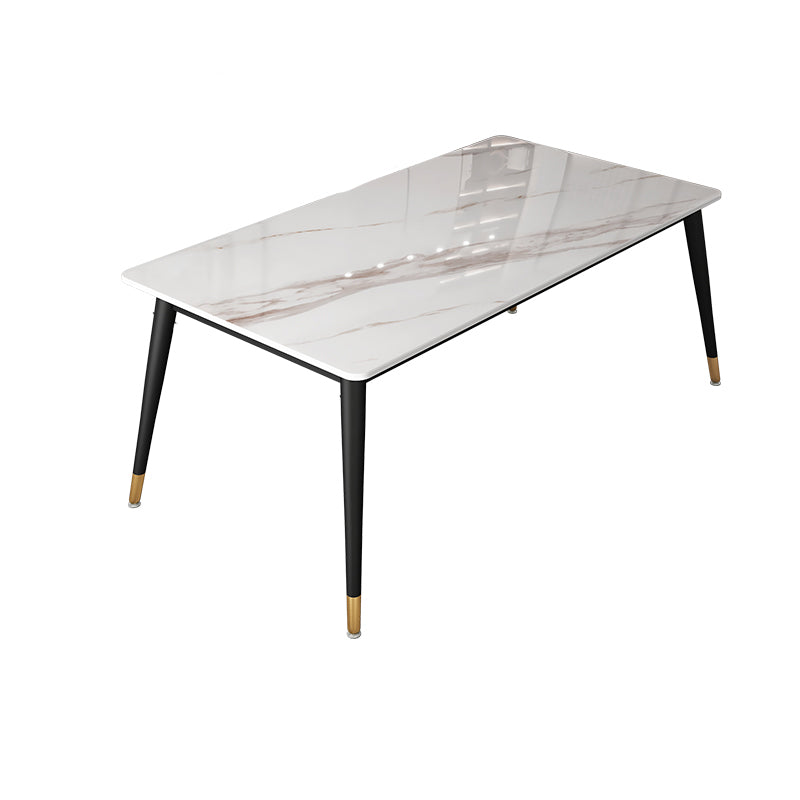 Industrial 4 Legs Dining Table Rectangle Dining Table for Kitchen