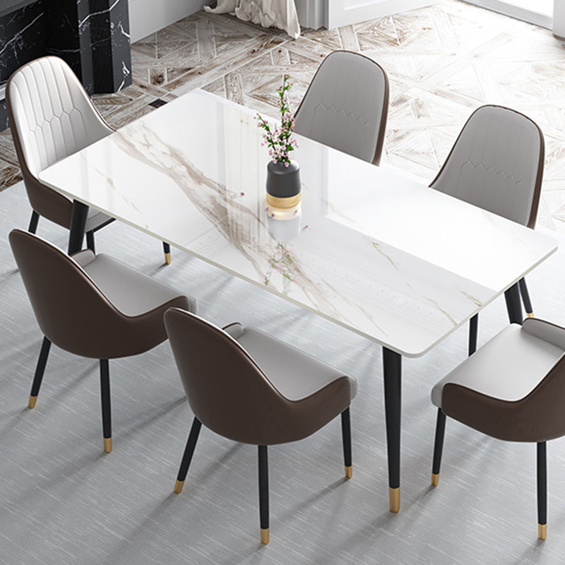 Industrial 4 Legs Dining Table Rectangle Dining Table for Kitchen