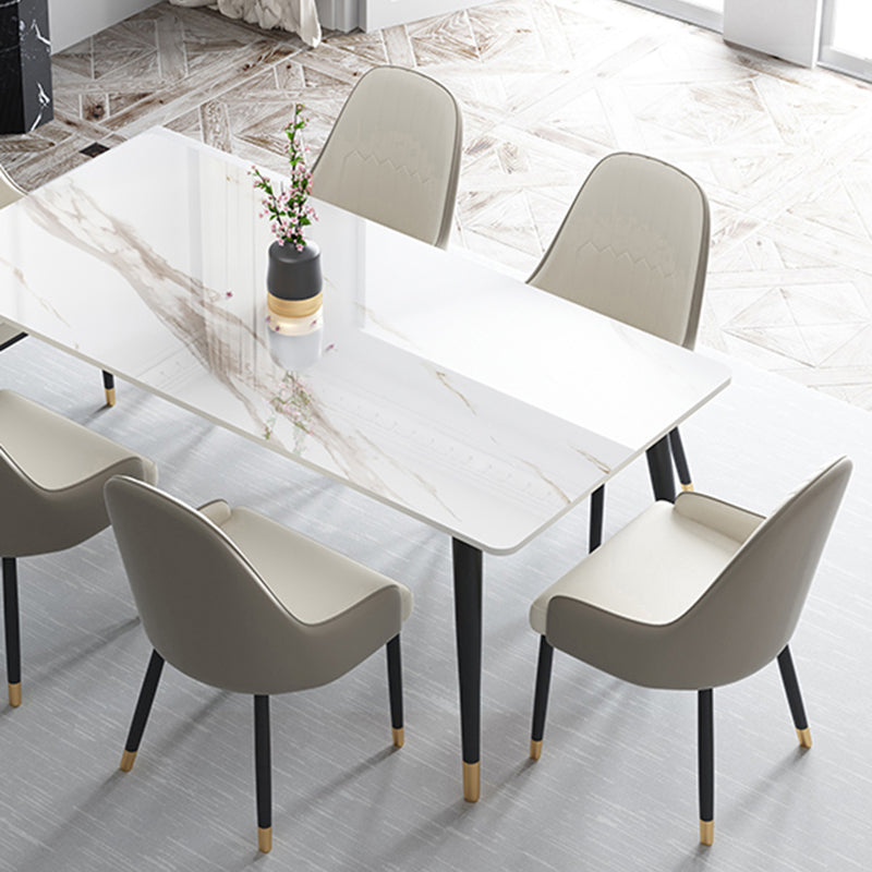 Industrial 4 Legs Dining Table Rectangle Dining Table for Kitchen