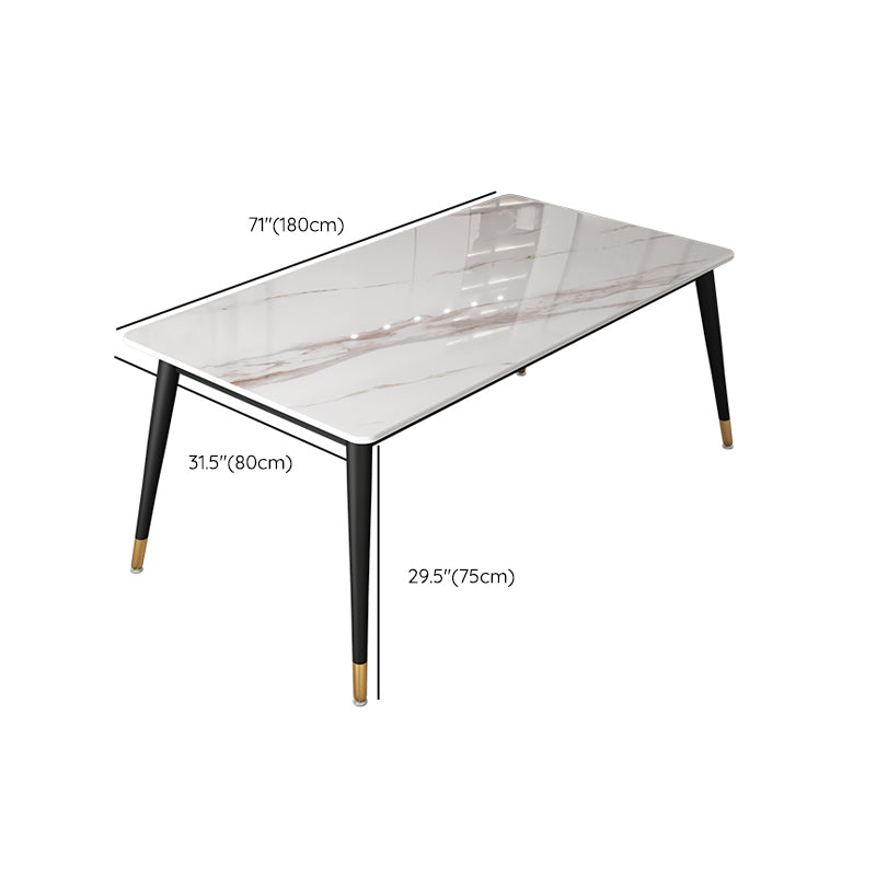 Industrial 4 Legs Dining Table Rectangle Dining Table for Kitchen