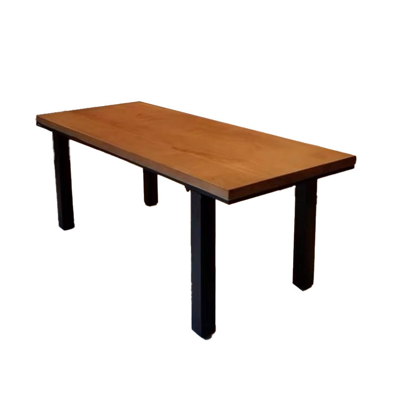 Rectangle 4 Legs Dining Table Industrial Pine Wood Table for Dining Room