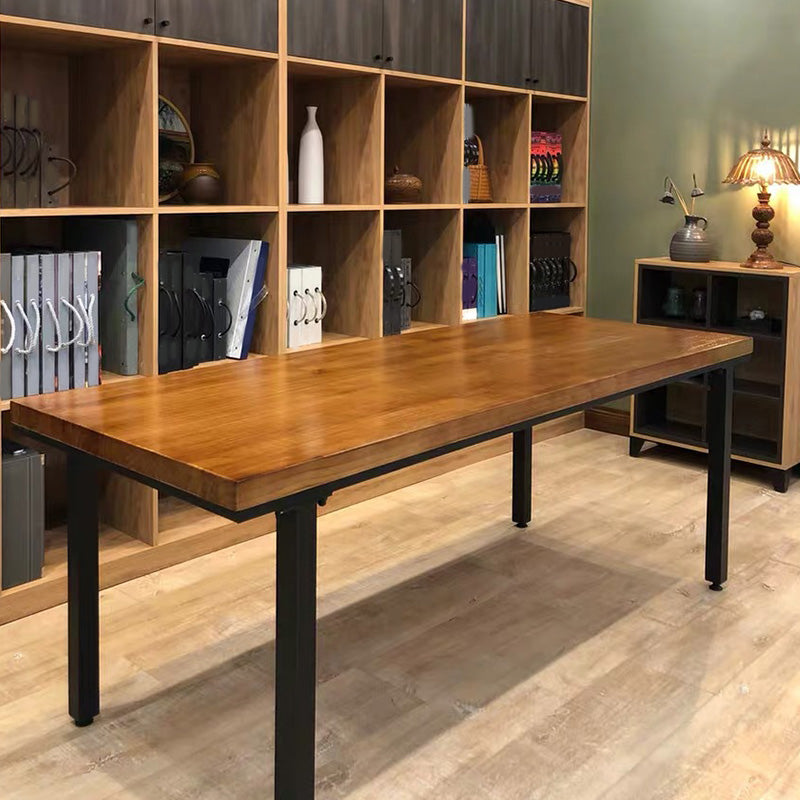 Rectangle 4 Legs Dining Table Industrial Pine Wood Table for Dining Room