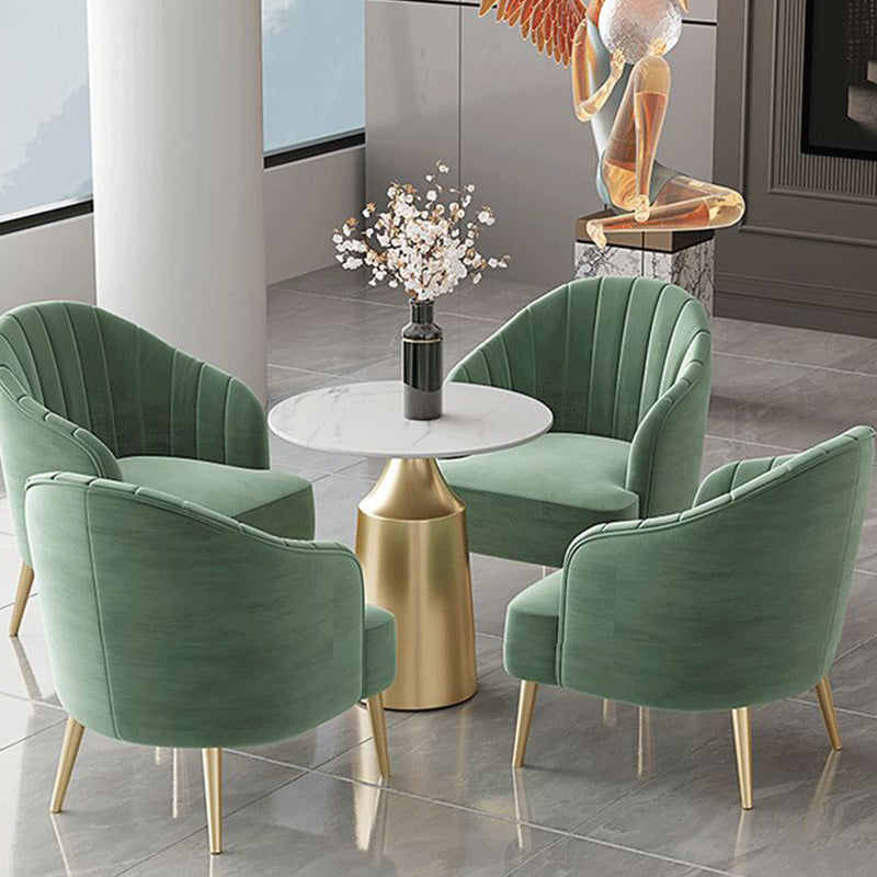 Modern Round Dining Table Glossy White Stone Top Table for Home