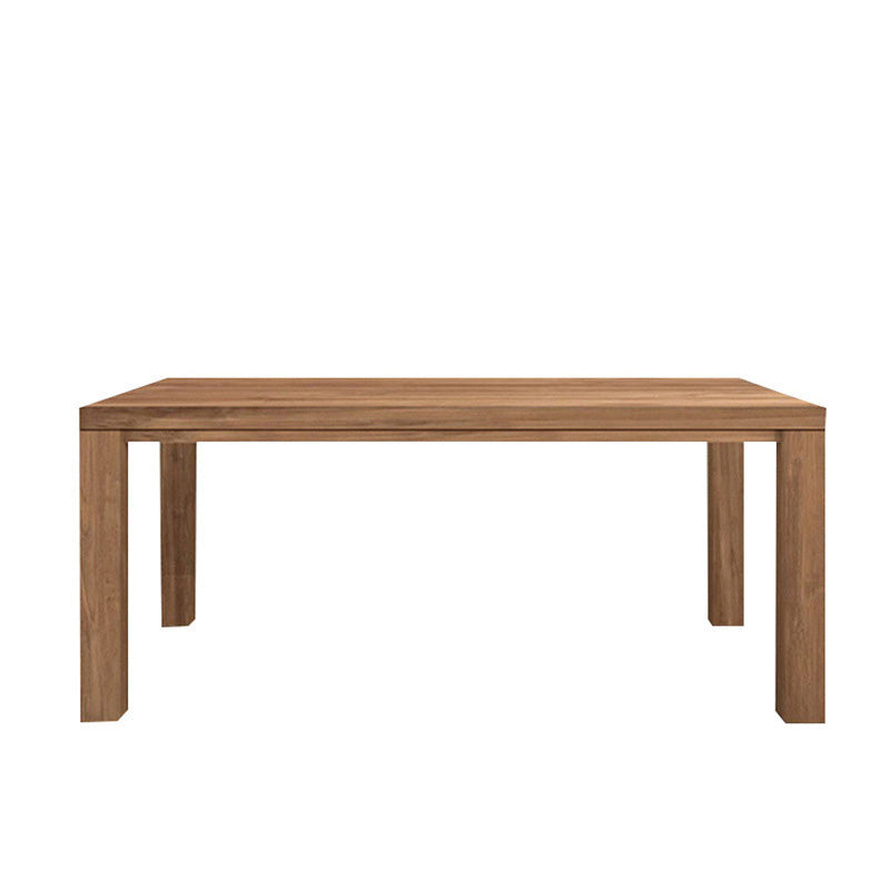 Rectangle 4 Legs Dining Table Modern Style Pine Wood Table for Kitchen