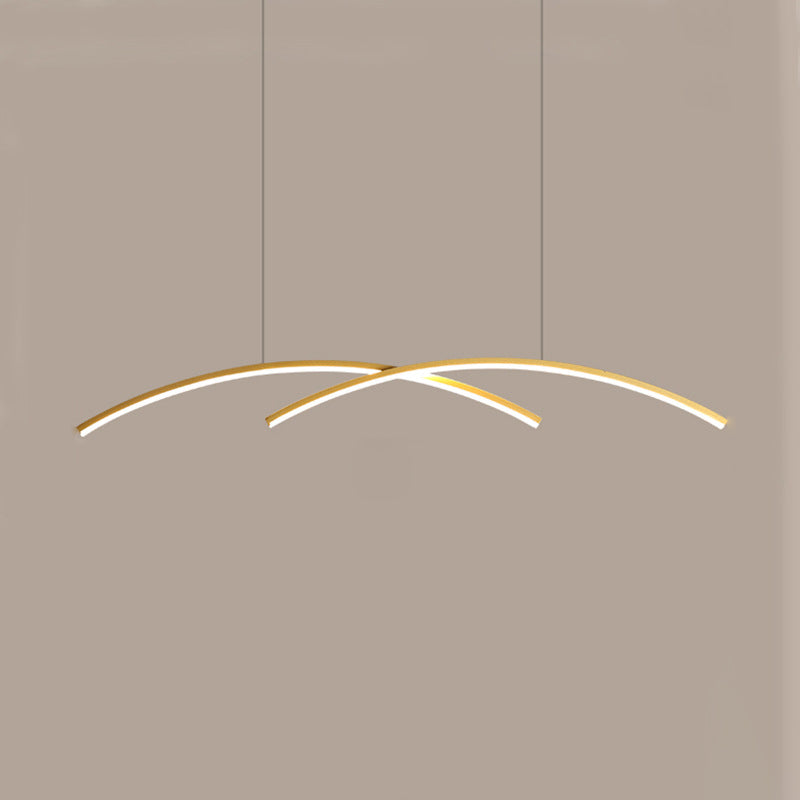 LED Kitchen Island Lighting Contemporary Golden/Black Ceiling Light for Room
