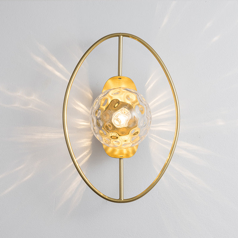 Contemporary Wall Sconce Globe Shade Wall Light Fixture for Bedroom