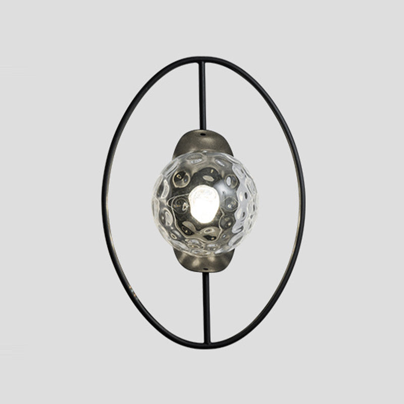 Contemporary Wall Sconce Globe Shade Wall Light Fixture for Bedroom