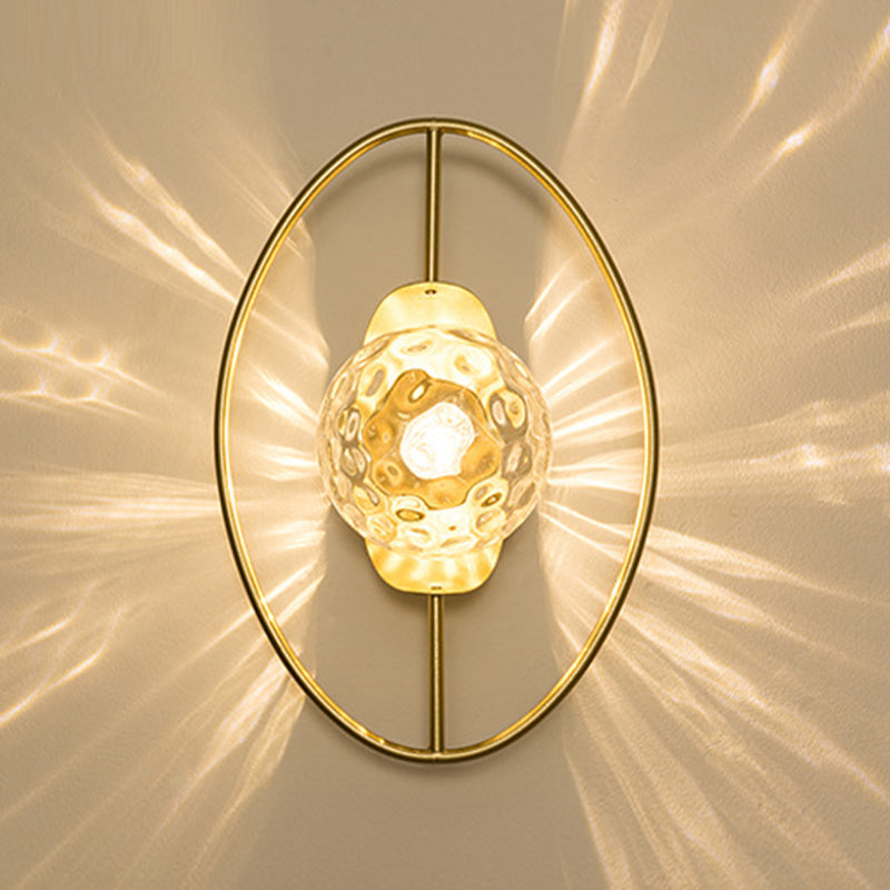 Contemporary Wall Sconce Globe Shade Wall Light Fixture for Bedroom