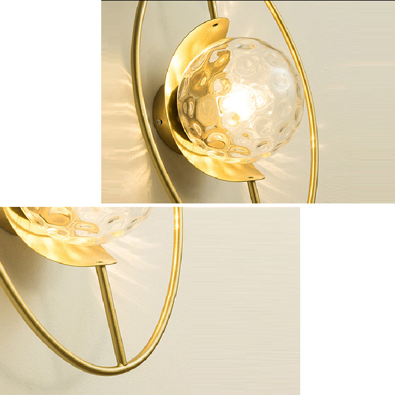 Contemporary Wall Sconce Globe Shade Wall Light Fixture for Bedroom