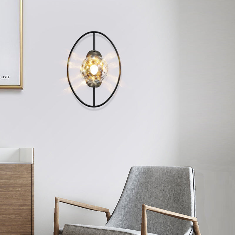 Contemporary Wall Sconce Globe Shade Wall Light Fixture for Bedroom