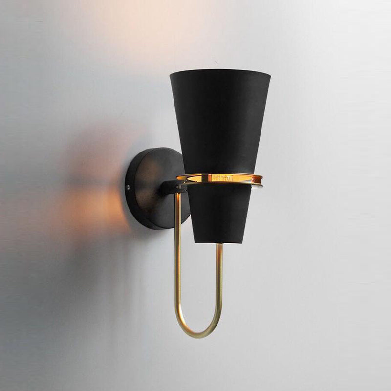 Single Cone Wall Mounted Sconce Modernism Metal Wall Light Sconces