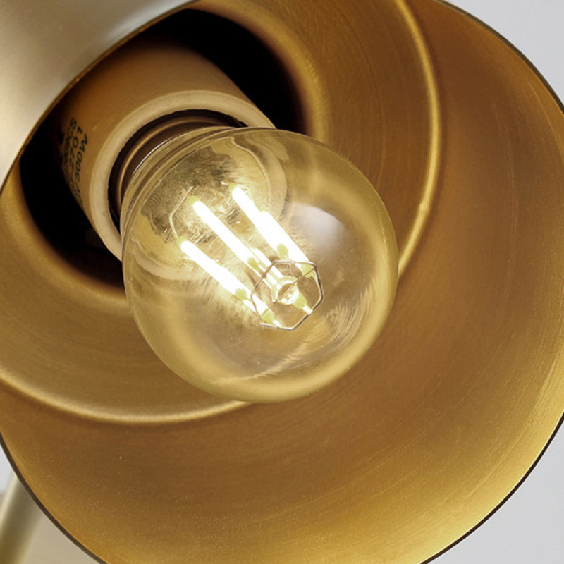 Single Modernism Golden/Black Wall Mounted Sconce Shaded Wall Light for Living Room