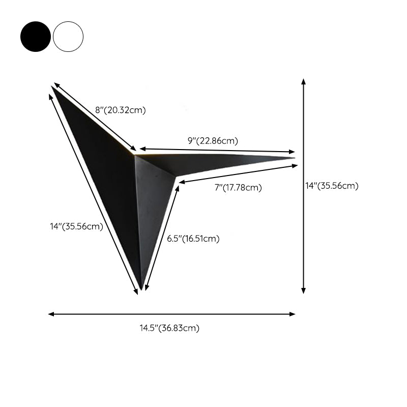 Single Modernism White/Black Wall Mounted Sconce Unique Wall Light for Foyer
