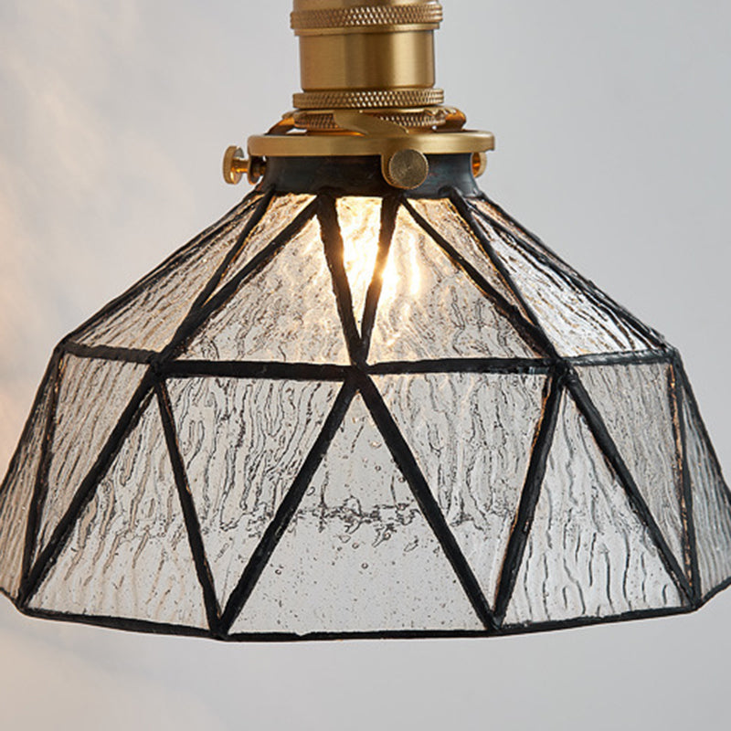 Geometric Shape Glass Wall Light Industrial Style 1 Light Wall Light Sconce