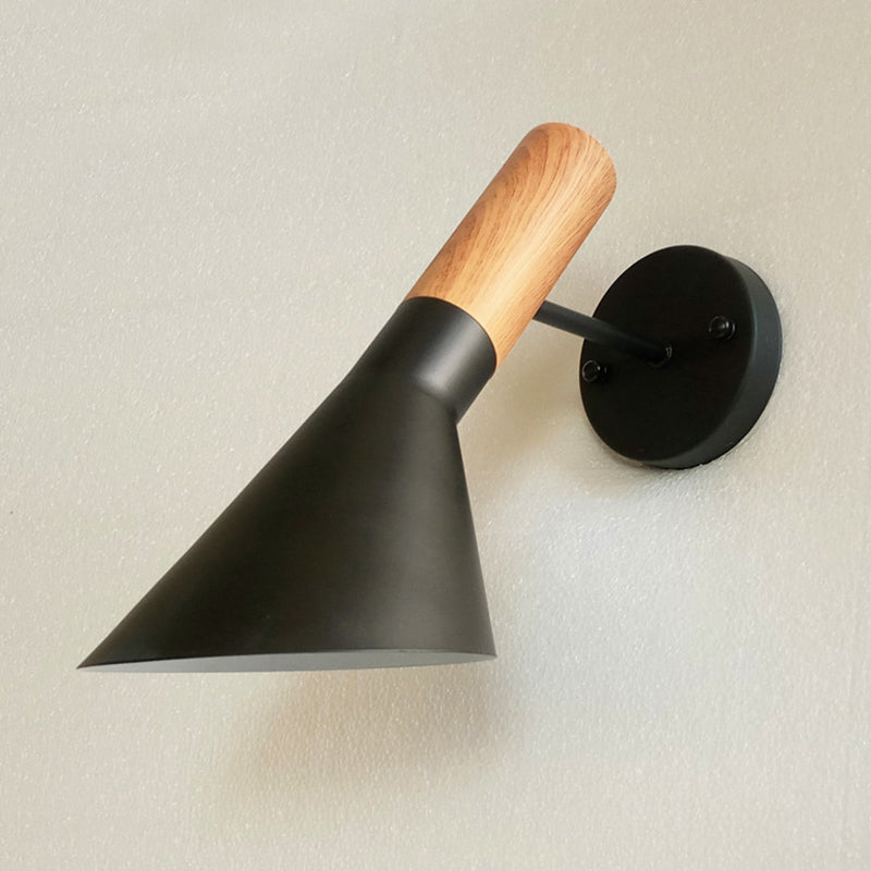 Single Modern White/Black Wall Mounted Sconce Unique Shaded Wall Light for Foyer