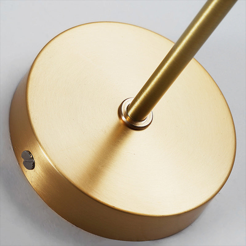 Drum Shape Metal Wall Light Modern Style 1-Light Wall Light Sconce in Gold