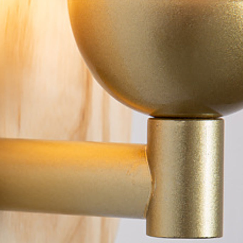 Metal Golden Wall Light Modernism Wood Lighting for Bedroom Home