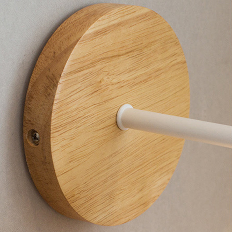 Dome Shape Wood Wall Light Modern Style 1 Light Wall Light Sconce