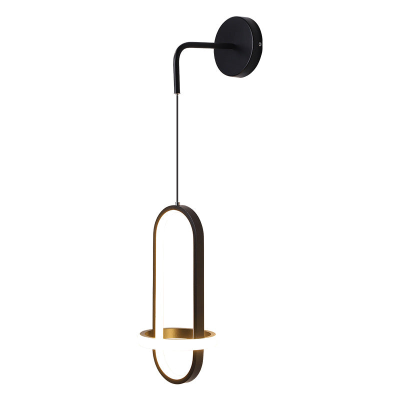 2-Light Modern Wall Mounted Sconce Oval LED Wall Light for Living Room