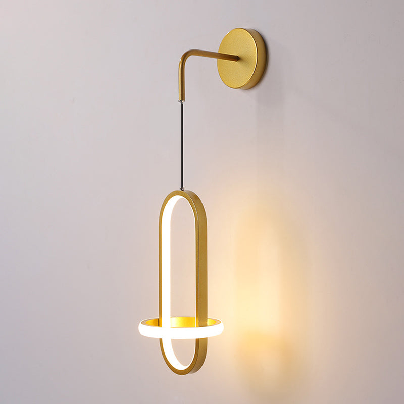 2-Light Modern Wall Mounted Sconce Oval LED Wall Light for Living Room
