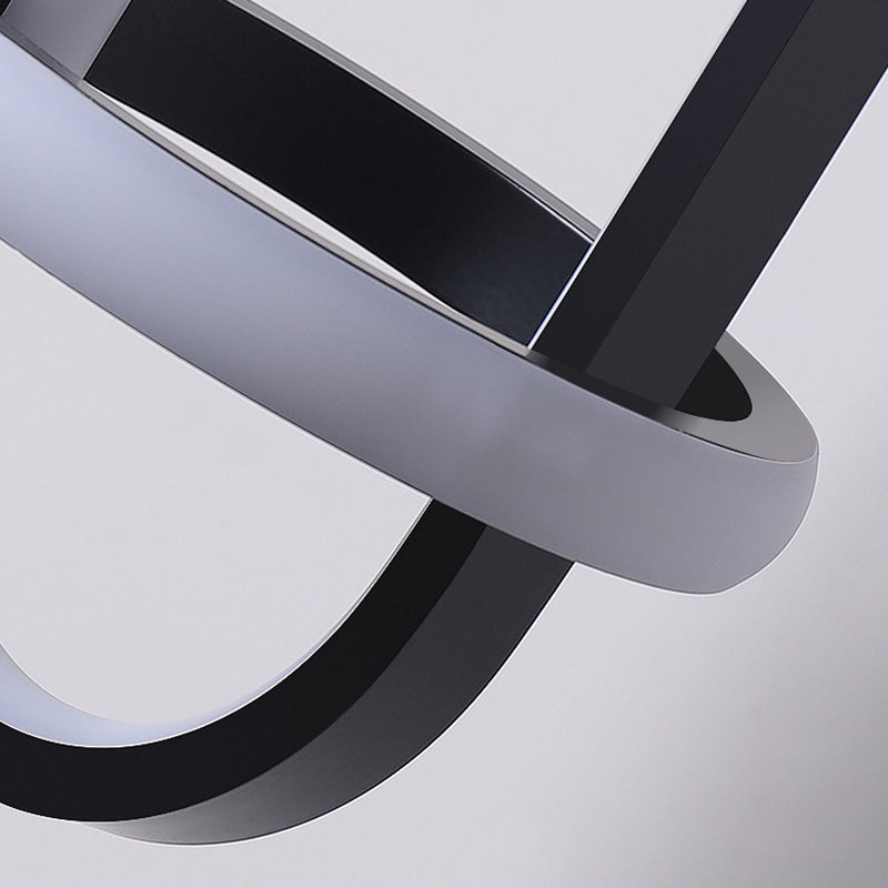 2-Light Modern Wall Mounted Sconce Oval LED Wall Light for Living Room