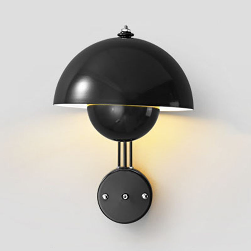 Metal Dome Shape Wall Light Modern Style 1 Light Wall Light Sconces