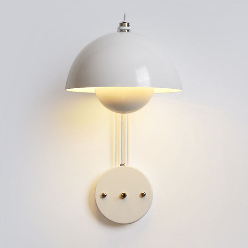 Metal Dome Shape Wall Light Modern Style 1 Light Wall Light Sconces
